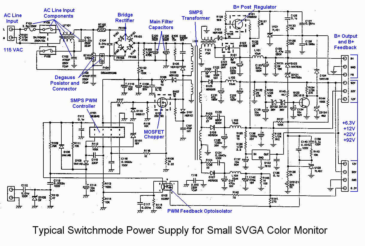 Switch Mode Power Supply Schematic Diagram